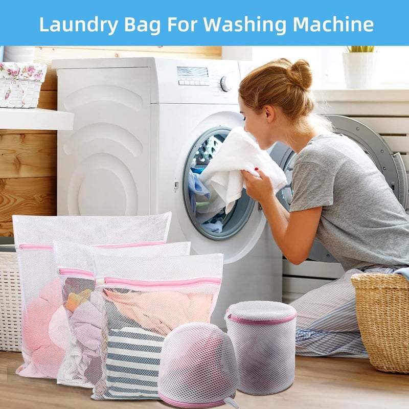 GOGOODA Gogood 7Pcs Mesh Laundry Bags for Delicates with Premium Zipper, Travel Storage Organize Bag, Clothing Washing Bags for Laundry, Blouse, Bra, Hosiery, Stocking, Underwear, Lingerie - Image 2