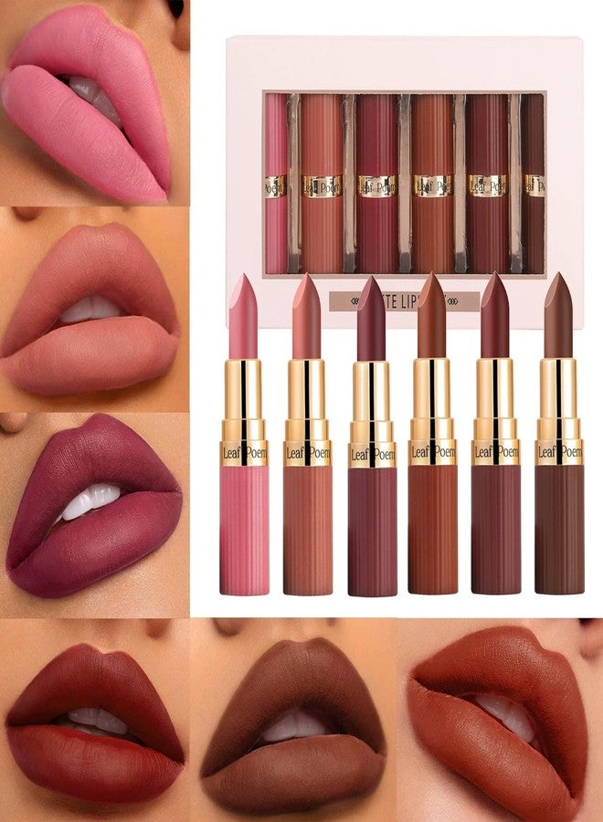 gcdat 6Pcs Velvet Matte Lipstick Set, High Pigmented Long-Lasting Waterproof Lip Stick Non-Stick Cup Not Fade Lip Balm Makeup Gift Kit for Girls and Women - Image 2