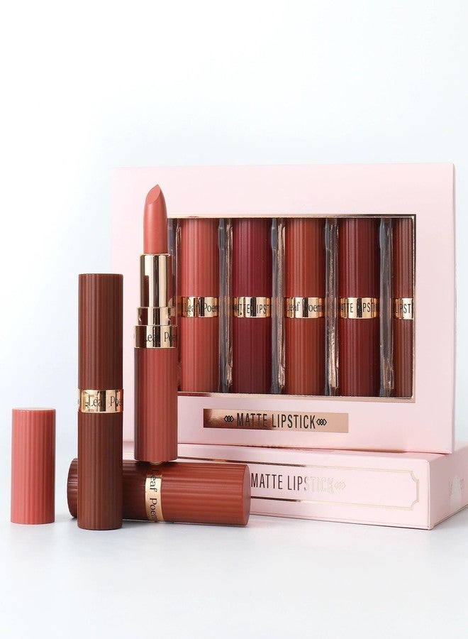 gcdat 6Pcs Velvet Matte Lipstick Set, High Pigmented Long-Lasting Waterproof Lip Stick Non-Stick Cup Not Fade Lip Balm Makeup Gift Kit for Girls and Women - Image 4