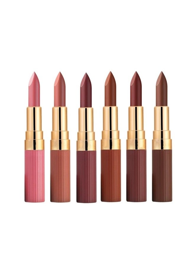 gcdat 6Pcs Velvet Matte Lipstick Set, High Pigmented Long-Lasting Waterproof Lip Stick Non-Stick Cup Not Fade Lip Balm Makeup Gift Kit for Girls and Women - Image 1