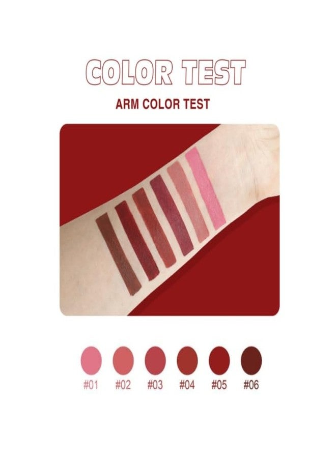 gcdat 6Pcs Velvet Matte Lipstick Set, High Pigmented Long-Lasting Waterproof Lip Stick Non-Stick Cup Not Fade Lip Balm Makeup Gift Kit for Girls and Women - Image 3