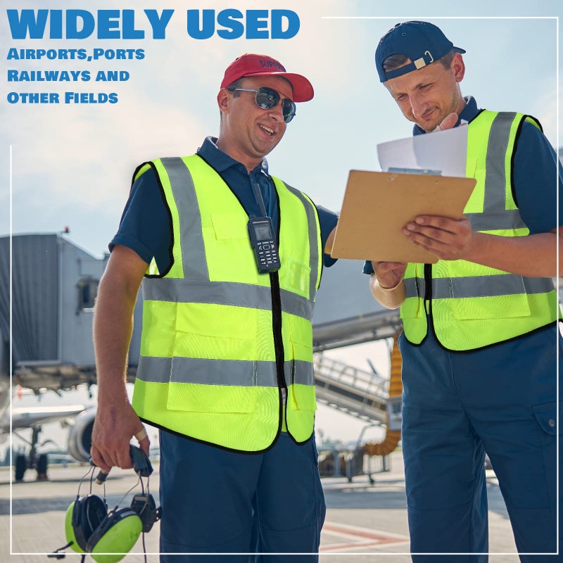 JaGely 15 Pack Reflective Safety Vests with Pockets and Zipper Construction Work High Visibility Vest for Men Women(Large,Fluorescent Green) - Image 5