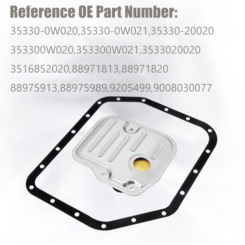 QFISH U341E Automatic Transmission Filter Oil Pan Gasket Kit Replace 35330-0W020 35330-0W021 35330-20020 Compatible with Toyota Celica Corolla Echo Matrix Yaris Scion XA XB XD Pontiac Vibe - Image 2