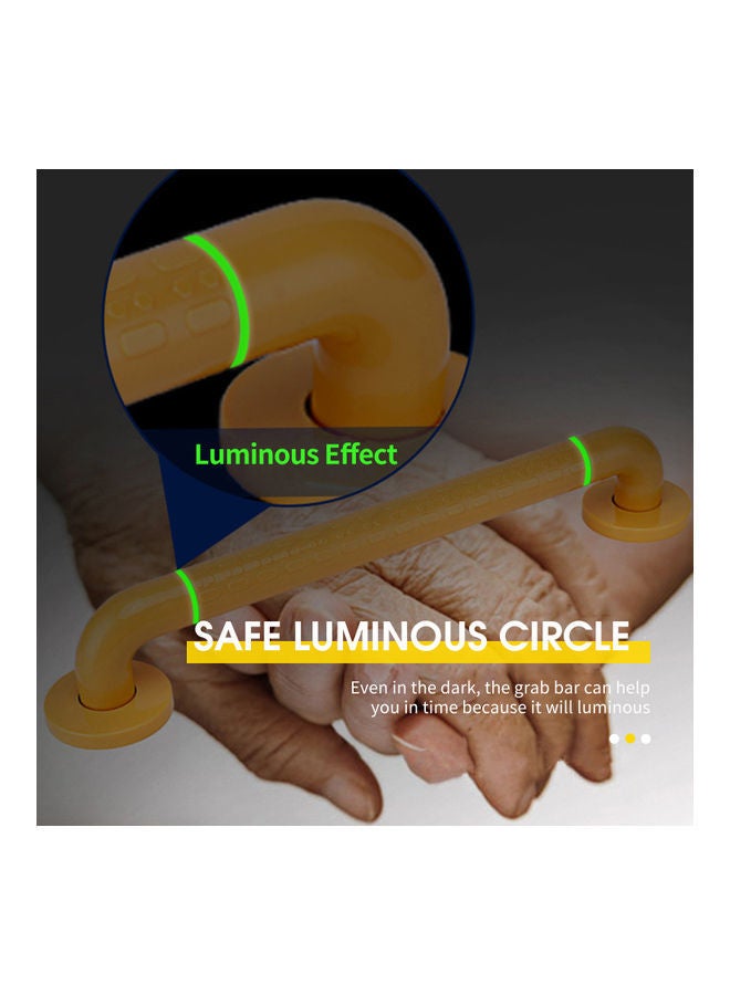 NIBEMINENT Bathroom Grab Bar With Luminous Circle Yellow 41x8.5x8.5cm - Image 3