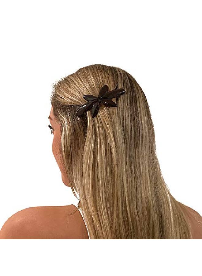 CAMILA Paris Cp2875 French Hair Barrette Clip For Girls Flower Black Automatic Clasp Strong Hold Grip Hair Clips For Women No Slip And Durable Styling Girls Hair Accessories Made In France - Image 4