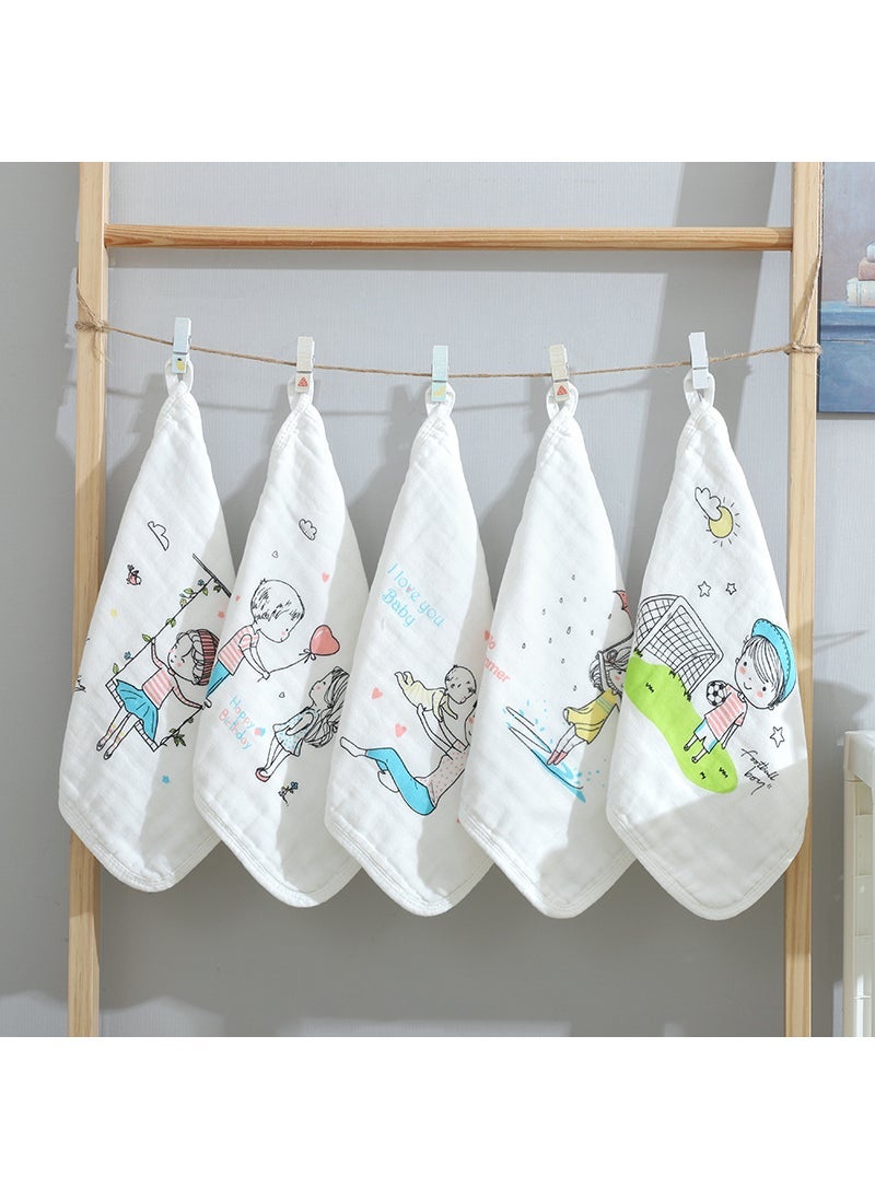 6-Layer High-Density Pure Cotton Baby Face Towel Boys Girls