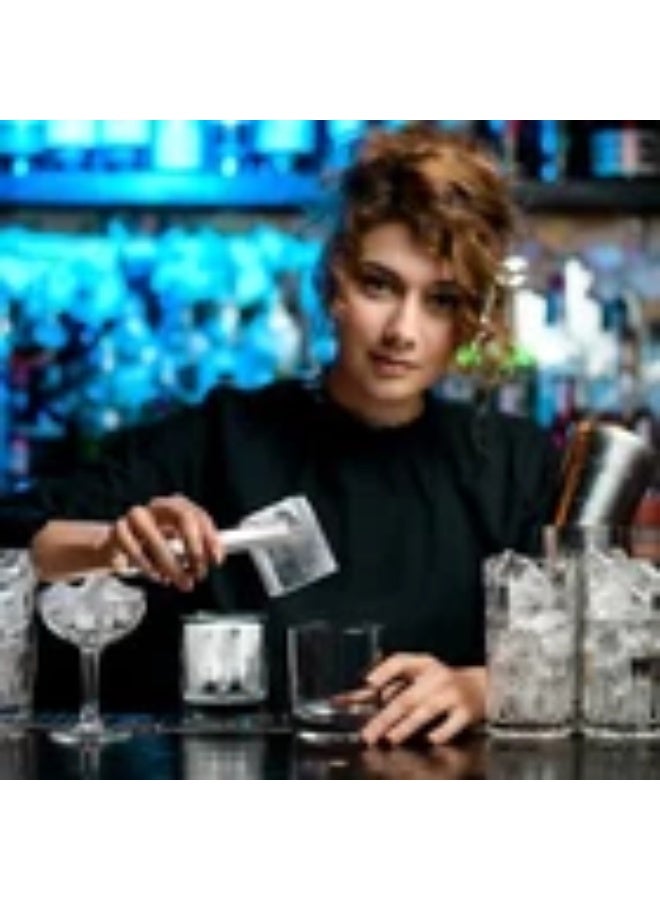 Stainless steel cocktail ice tongs, professional silver bar tongs for serving ice and garnishes, versatile mini bar and kitchen tool, high-quality American made, 6-piece set - Image 5