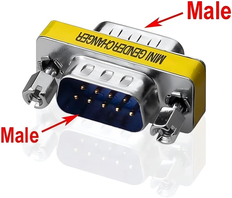 KNEUTRIX 9 Pin RS-232 DB9 Serial Gender Changer Coupler Adapter (DB9 M/M (5 Pieces)) DB-9 Male to Male - Image 2