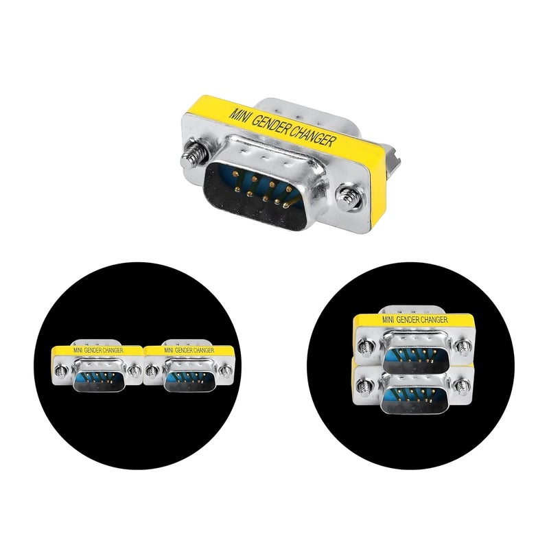 KNEUTRIX 9 Pin RS-232 DB9 Serial Gender Changer Coupler Adapter (DB9 M/M (5 Pieces)) DB-9 Male to Male - Image 3