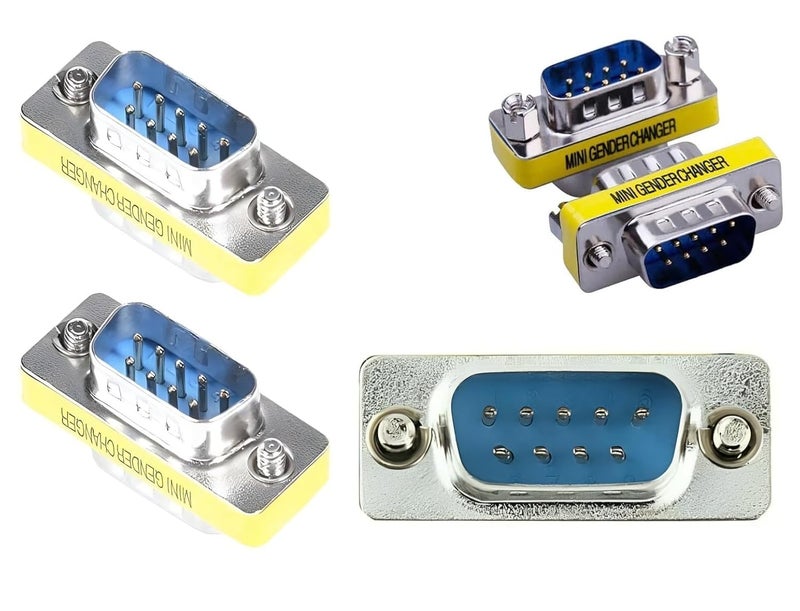 KNEUTRIX 9 Pin RS-232 DB9 Serial Gender Changer Coupler Adapter (DB9 M/M (5 Pieces)) DB-9 Male to Male - Image 1