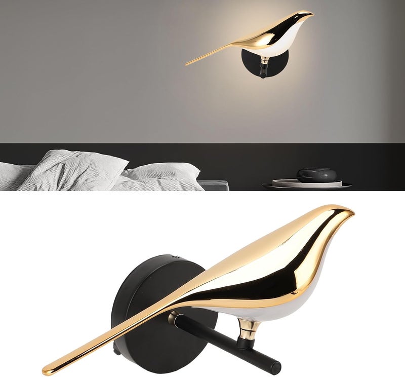 Magpie Wall Lamp LED Bird Sconce Iron PC Lampshade Neutral Light - Adjustable Direction, Eye - Care Warm LED, Decorative Art Lighting for Bedroom Stairway Corridor - Image 3