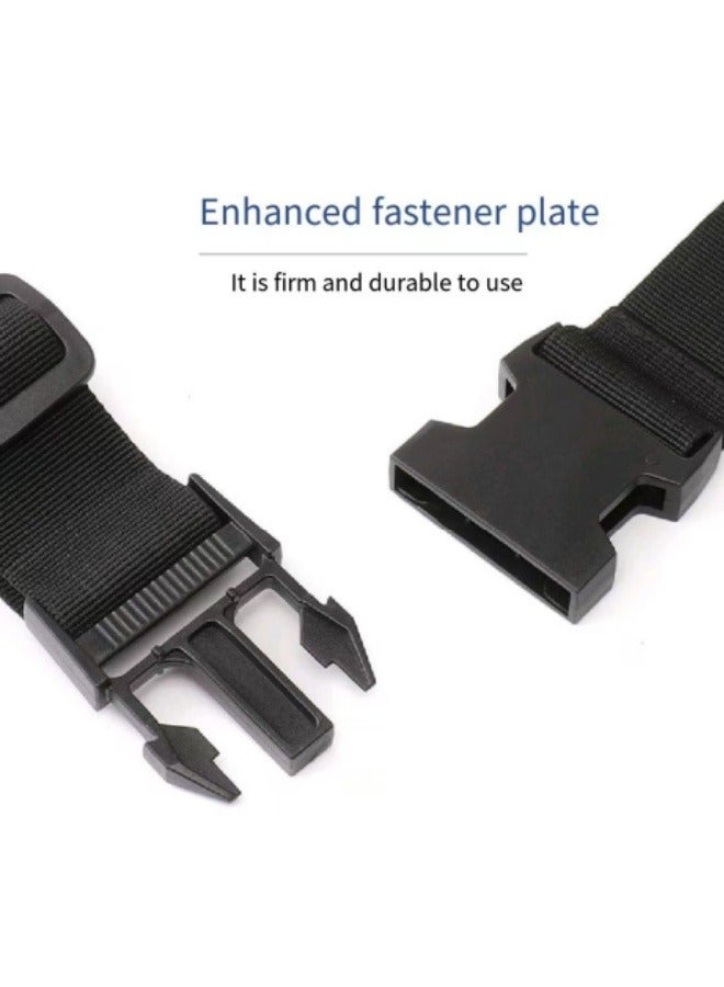 2 Pack Luggage Straps Adjustable Buckle Tie Down Backpack Straps Black - Image 3