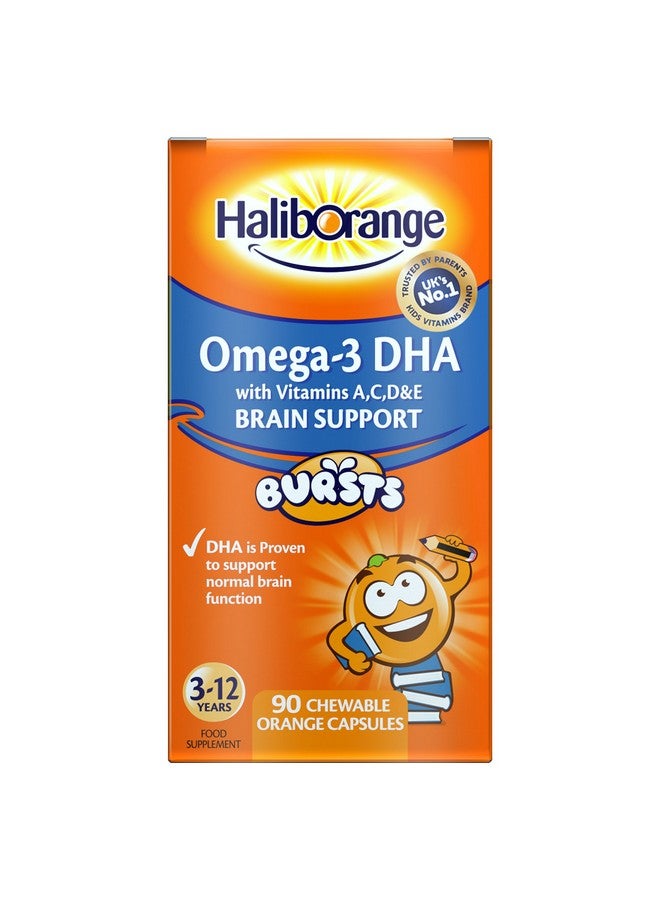 Haliborange Kids Omega-3 With Vitamins 90 Orange Chewable Fruit Burst Capsules - Image 1