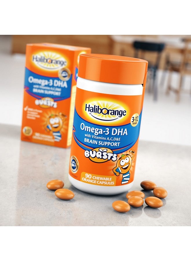Haliborange Kids Omega-3 With Vitamins 90 Orange Chewable Fruit Burst Capsules - Image 4
