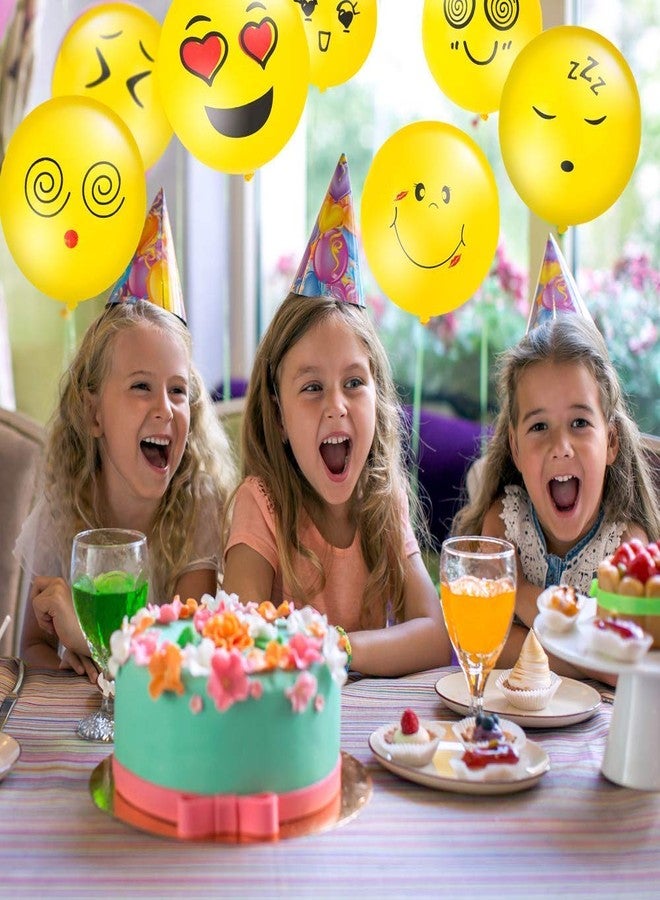 Hemito 12 Inches Cartoon Birthday Party Balloons | Premium Emoji Printed Balloons (Emoji, Pack of 50) - Image 4