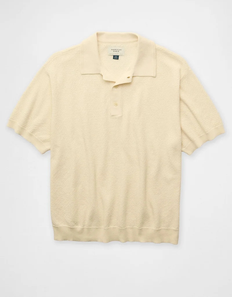 American Eagle  AE Garment-Washed Sweater Polo for Men | Best Price UAE