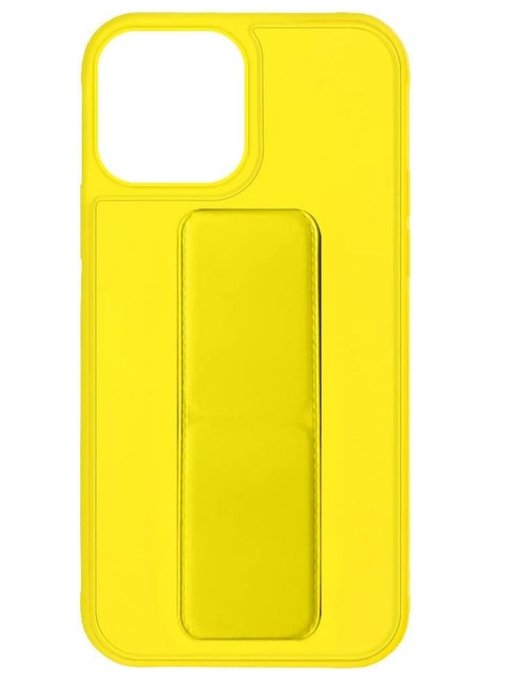 VITION حافظة آيفون 13 برو مع حامل إصبع ومغناطيس سيارة متعددة الوظائف 3 في 1 غلاف خلفي مضاد للصدمات (آيفون 13 برو) أصفر - Image 2