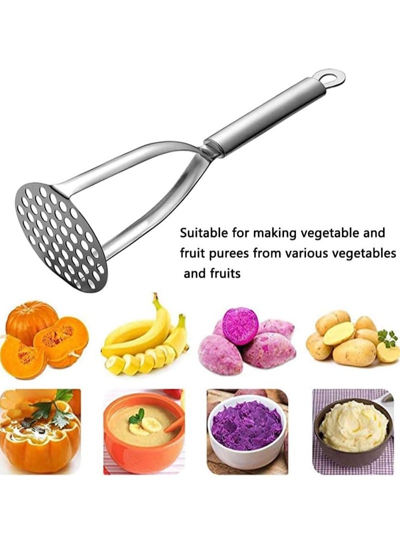 2Pcs Potato Masher Stainless Steel, Heavy Duty Masher Kitchen Tool for Bean, Vegetable, Fruits, Avocado and More, Dishwasher Safe.  - Image 3