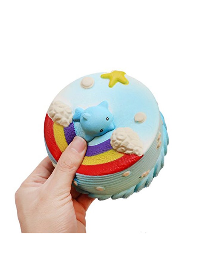 QiaoKai Dolphin Rainbow Cake Designed Squishy Toy 14x7x7cm - Image 4