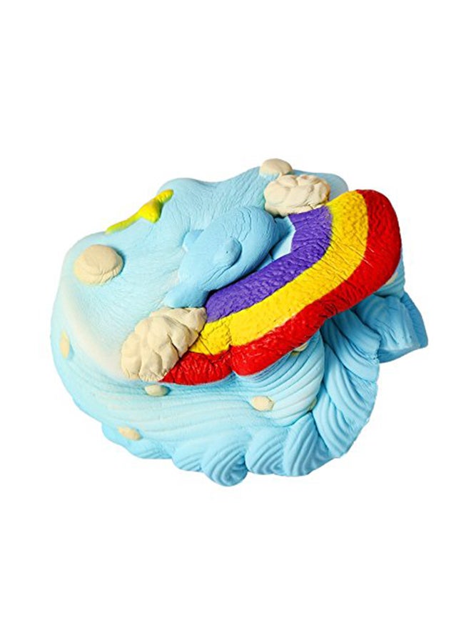 QiaoKai Dolphin Rainbow Cake Designed Squishy Toy 14x7x7cm - Image 5