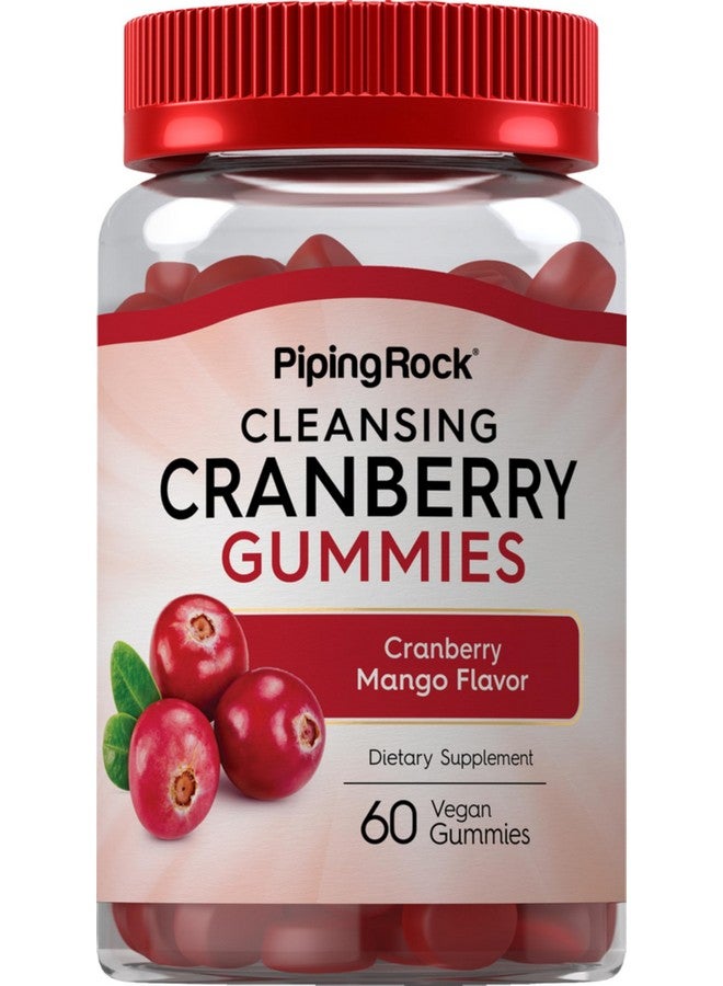 Piping Rock Cranberry Gummies | 60 Count | Cranberry Mango Flavor | Cleansing Supplement | Vegan Gummy | Non-GMO, Gluten Free - Image 1