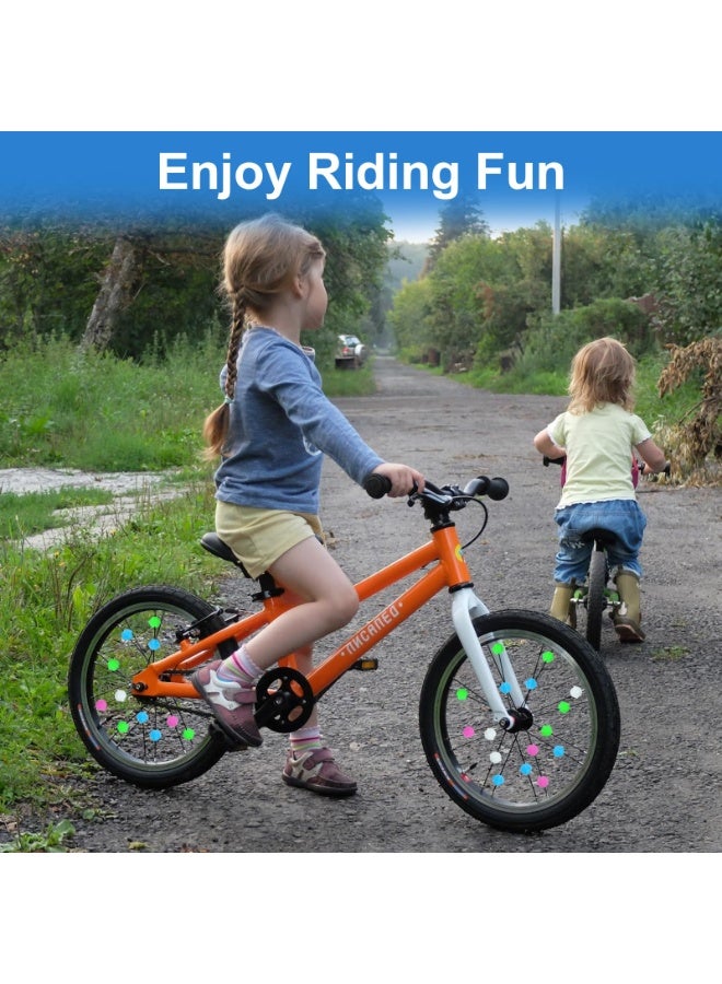 72Pcs Glow In The Dark Bike Spoke Beads, Colorful Plastic Round Noisy Beads, Kids Bicycle Wheel Clip-on Decor Accessories - Image 5
