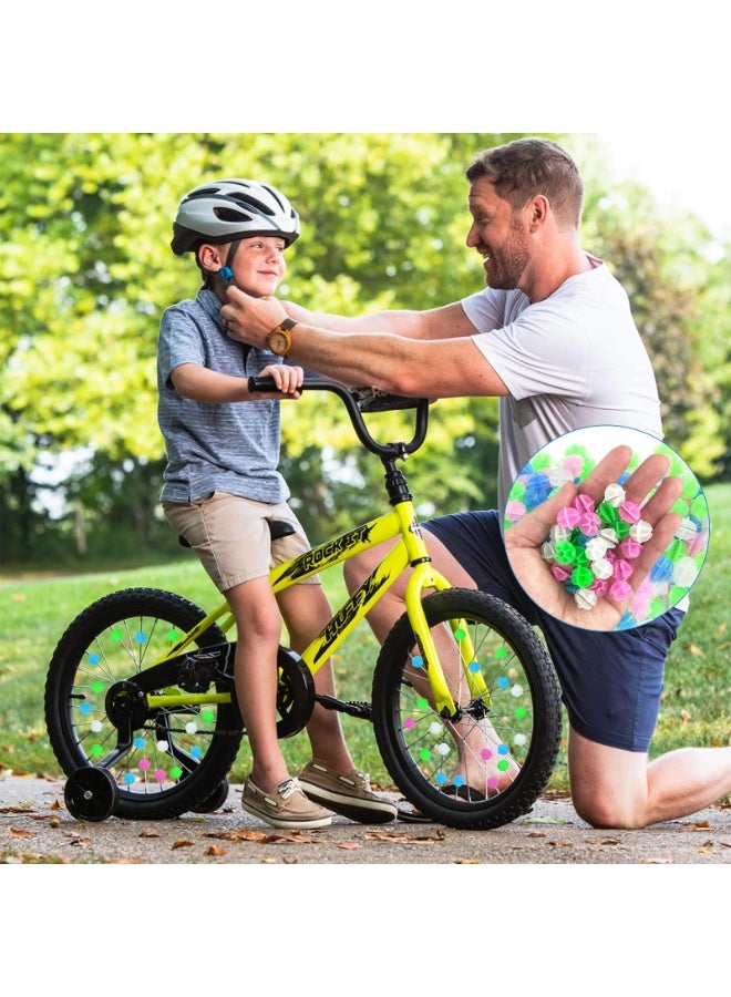 72Pcs Glow In The Dark Bike Spoke Beads, Colorful Plastic Round Noisy Beads, Kids Bicycle Wheel Clip-on Decor Accessories - Image 4