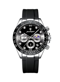 POEDAGAR Chronograph Moon Phase Watch For Ma - 46294 