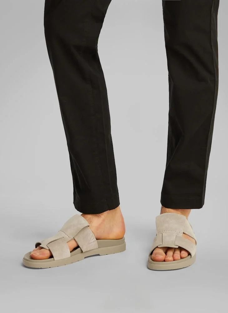 CALVIN KLEIN Double T Leather Sandals