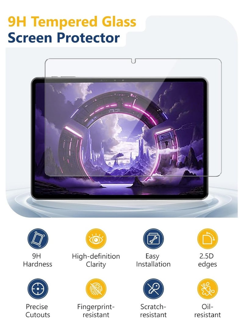عام واقي شاشة من الزجاج المقسى متوافق مع Lenovo Legion Y900 13 بوصة (2026) AI Pad (TB522FU) – عبوة مكونة من قطعتين: مقاوم للخدش، صلابة 9H، خالٍ من الفقاعات، شفاف وعالي الدقة. - Image 2