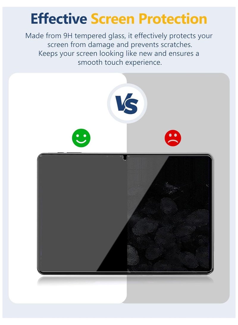 عام واقي شاشة من الزجاج المقسى متوافق مع Lenovo Legion Y900 13 بوصة (2026) AI Pad (TB522FU) – عبوة مكونة من قطعتين: مقاوم للخدش، صلابة 9H، خالٍ من الفقاعات، شفاف وعالي الدقة. - Image 4