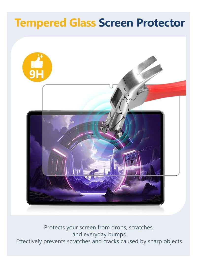 عام واقي شاشة من الزجاج المقسى متوافق مع Lenovo Legion Y900 13 بوصة (2026) AI Pad (TB522FU) – عبوة مكونة من قطعتين: مقاوم للخدش، صلابة 9H، خالٍ من الفقاعات، شفاف وعالي الدقة. - Image 5