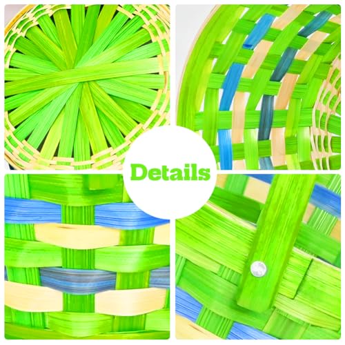 LUKBERA 3 pcs Small Wicker Basket with Handle Flower Girl Baskets Oval Willow Woven Braided Gift Basket for Weddings Picnic Baby Shower Home Garden Decor - Image 4