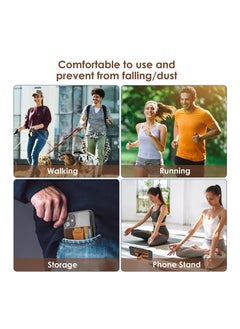 SYOSI Cell Phone Card Holder Pouch Self-Adhesive Phone, Brown, Stick on Wallet Card Holder for Back of Phone Case Leather ID Card Holder Sleeve Pouch Credit Card Grip Holder  - Image 5