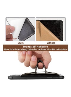SYOSI Cell Phone Card Holder Pouch Self-Adhesive Phone, Brown, Stick on Wallet Card Holder for Back of Phone Case Leather ID Card Holder Sleeve Pouch Credit Card Grip Holder  - Image 2