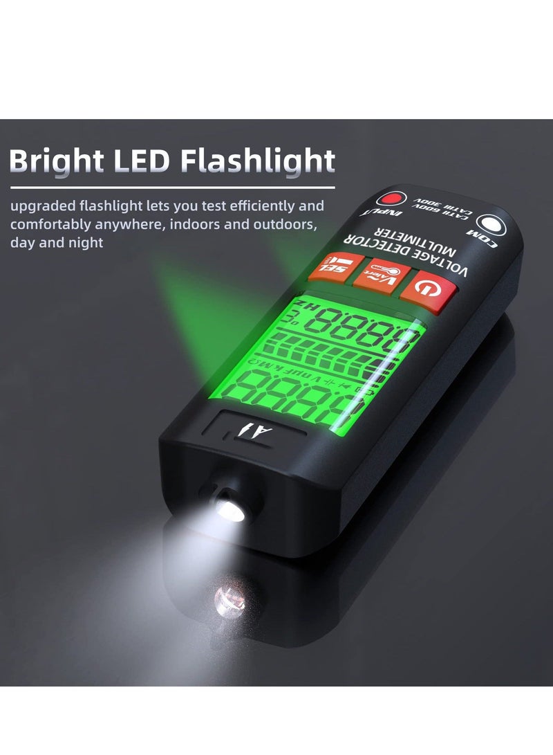 Voltage Tester 3-Results Display Non-Contact Voltage Detector Pen, Integrated Multimeter Dual Range AC 6V-1000V/90V-1000V Electrical Sensor V-Alert Live Wire Tester - Image 4