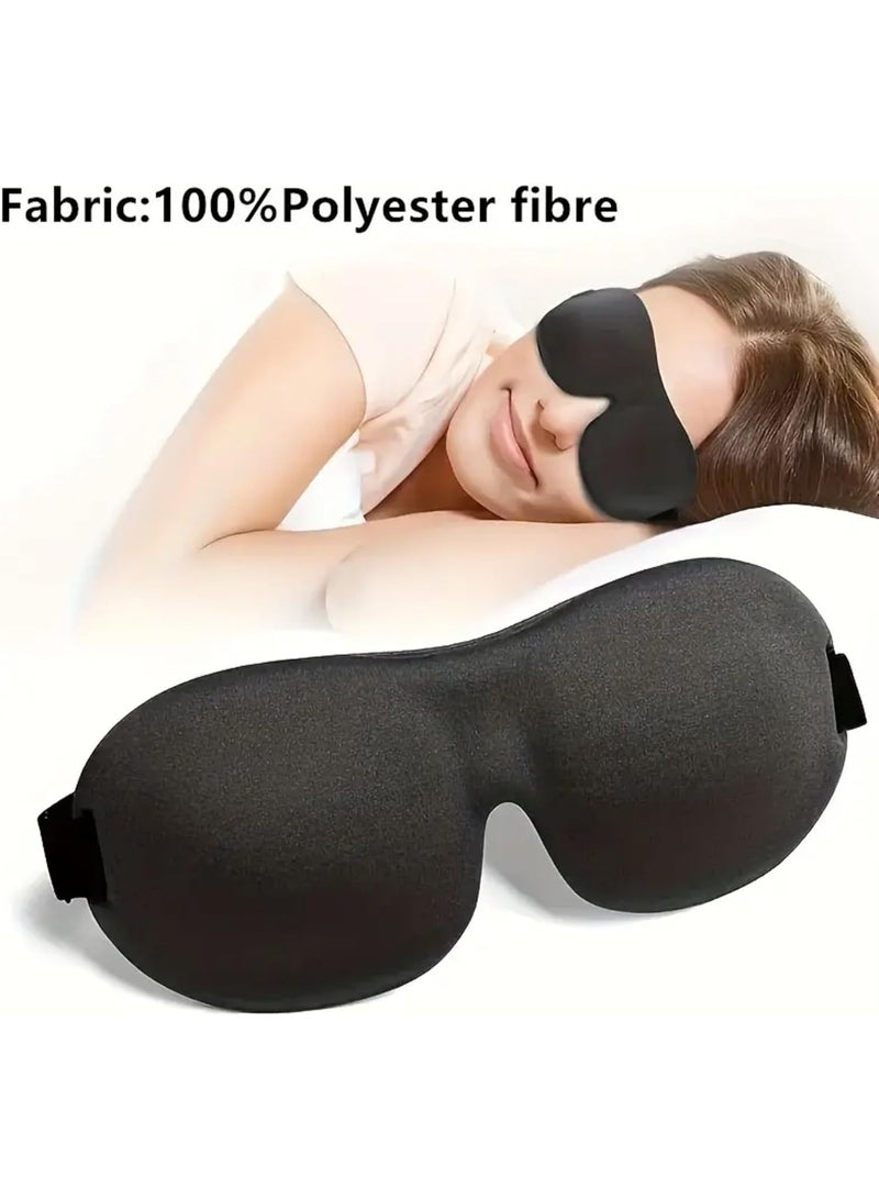 Sleep Mask Black 3D Contoured Light Blocking Eye Mask – Ultimate Comfort & Darkness - Image 4