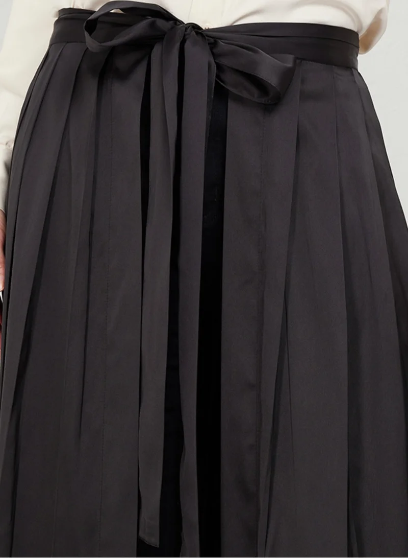 Rosette Abaya Black Abaya Skirt