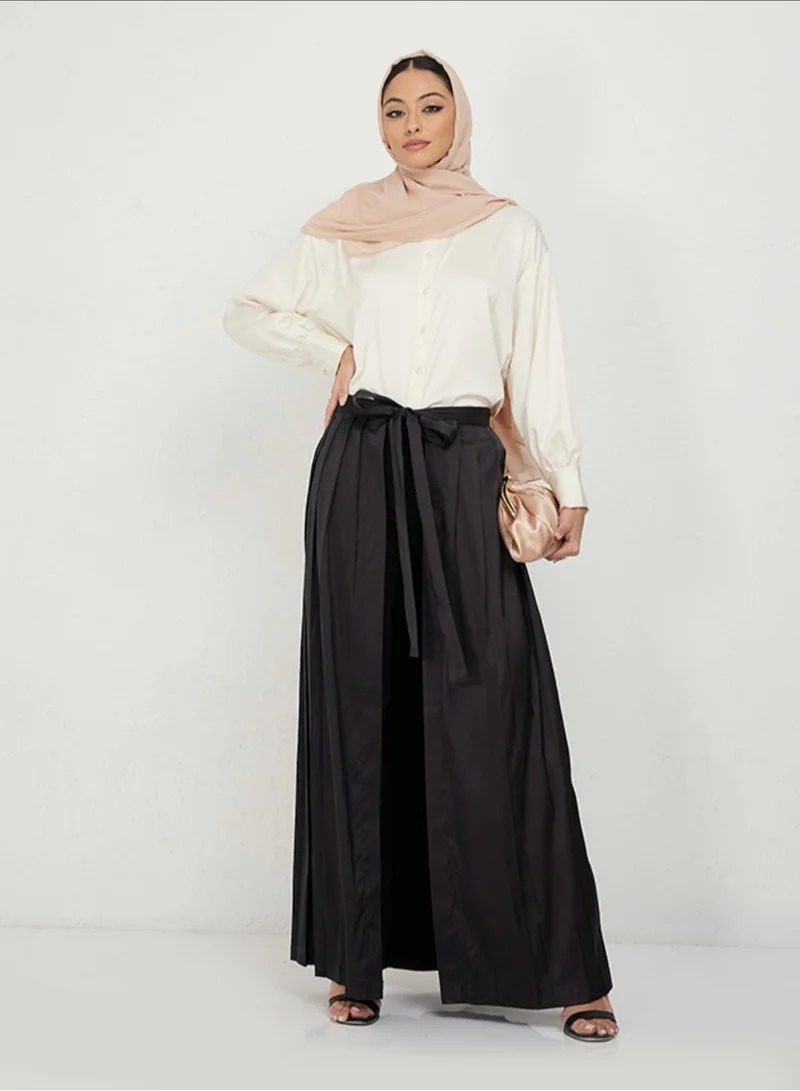 Rosette Abaya Black Abaya Skirt