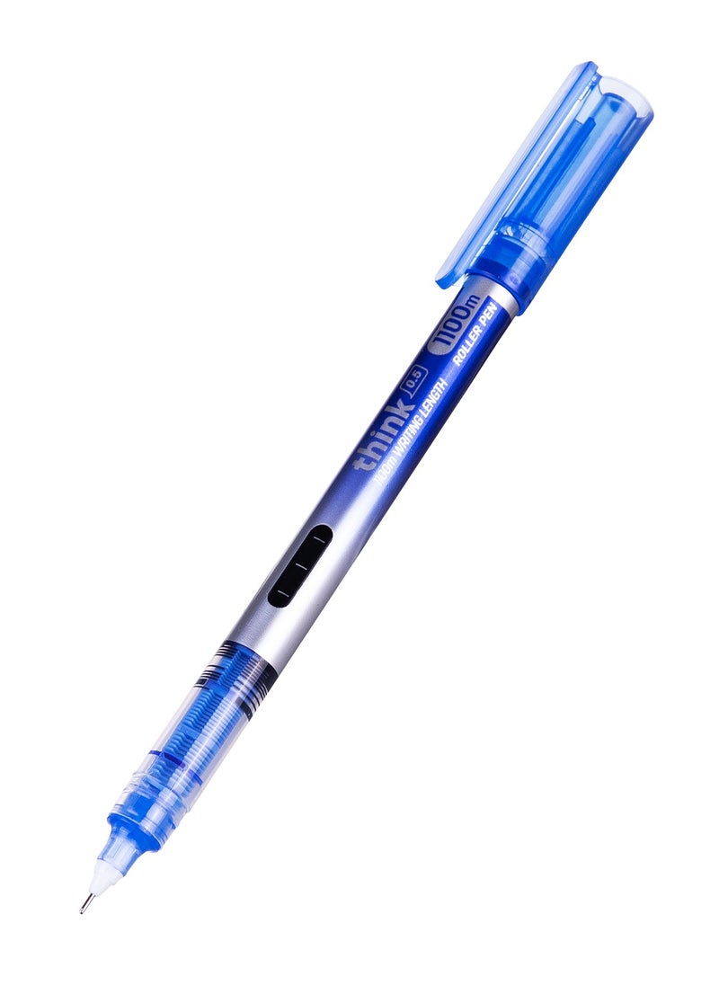 Deli - 12-Piece Needle Ink Gel Pen 0.5mm Tip Blue Ink - Image 1