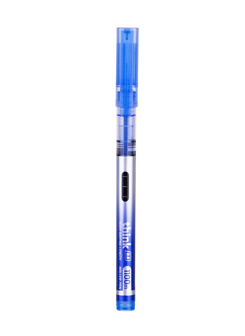 Deli - 12-Piece Needle Ink Gel Pen 0.5mm Tip Blue Ink - Image 1