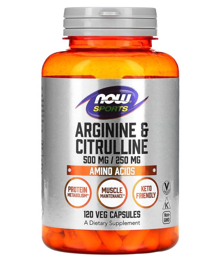 now Sports Arginine & Citrulline 120 Veg Capsules
