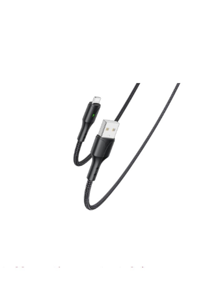 يسيدو CA98 شاحن سريع USB إلى كابل بيانات Lightning لكابل شاحن مزامنة iPhone 20W PD كابل شحن أسود - Image 1