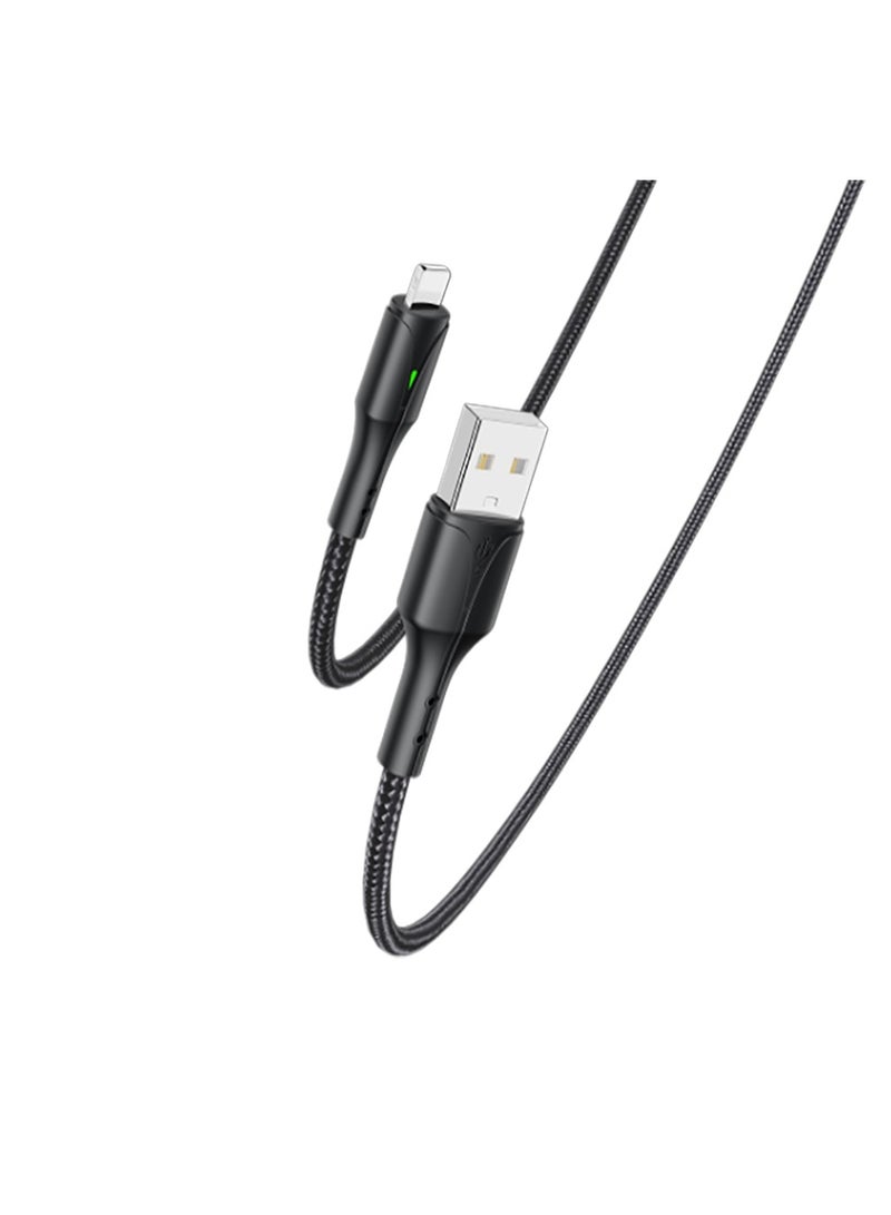 يسيدو CA98 شاحن سريع USB إلى كابل بيانات Lightning لكابل شاحن مزامنة iPhone 20W PD كابل شحن أسود - Image 2