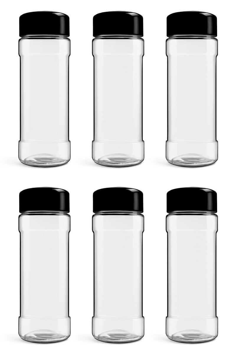 Havilah Multipurpose Transparent Storage Sprinkler Plastic Containers for Kitchen – Spice Shaker Airtight Masala Box Dabba, Chilli Flakes, Spice Powders, Pizza Seasonings – 250 ml Round Set of 6 PCS - Image 4