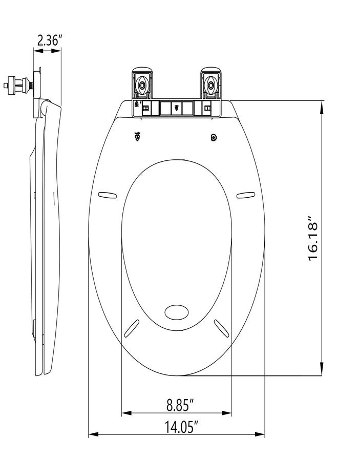homfan Toilet Seat, Round Toilet Seat with Quick-Release And Quick-Attach, Plastic Toilet Seat with Soft Close, Never Loosen, Easy Install and clean - White - Image 5