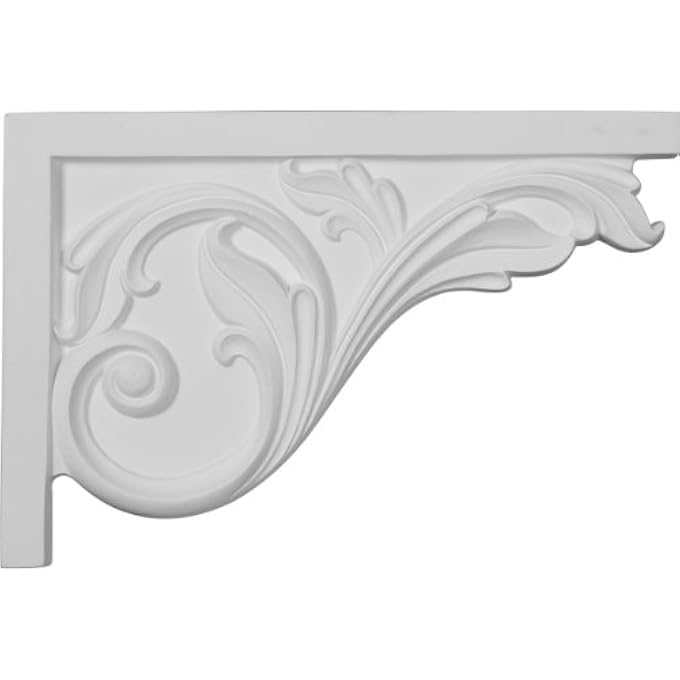 SB11X07AC-R LARGE ACANTHUS STAIR BRACKET, RIGHT, 11 3/4"W X 7 3/4"H X 3/4"D, PRIMED