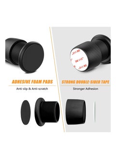 Generic Adjustable Furniture Bed Risers, 1.6-2.6 Furniture Anti-Shake Tools, Self-Adhesive Plastic Anti Slip Round Couch Risers for Bed, Sofa, Desk and Chair Legs, 4 Pcs (Black)  - Image 3