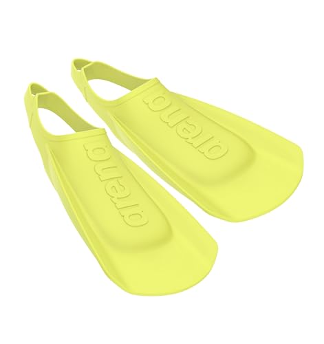 Arena Unisex Adult Comfortable Lightweight Swim Training Fins for Men and Women Silicone Short Blade Flippers Open Heel Design Lime 67 - Image 1
