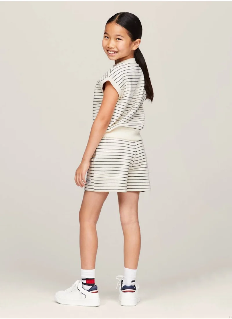 TOMMY HILFIGER Girls' 1985 Collection Pique T-Shirt And Shorts -  Stretch cotton pique, Multicolor